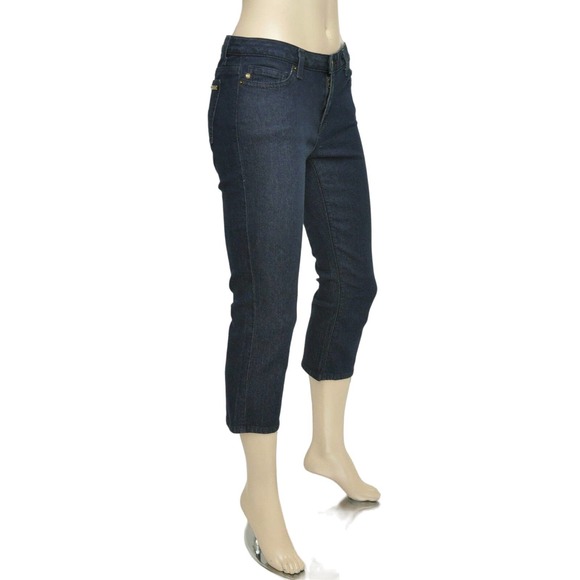 Michael Kors Stretch Skinny Cropped Jeans Pants Capri Dk Medium Wash 4 Nwt $99 - Picture 4 of 7